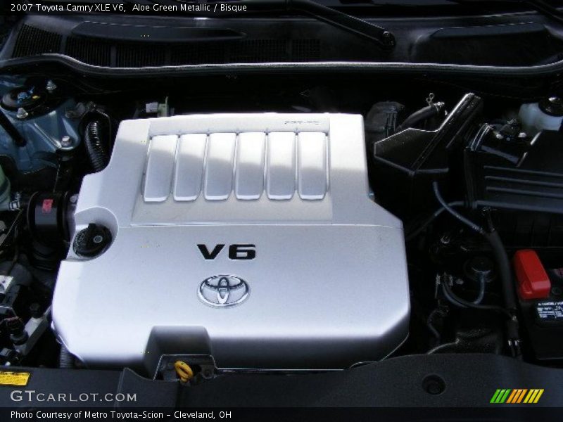 Aloe Green Metallic / Bisque 2007 Toyota Camry XLE V6