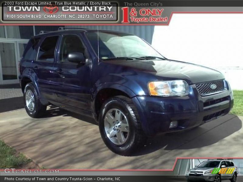 True Blue Metallic / Ebony Black 2003 Ford Escape Limited