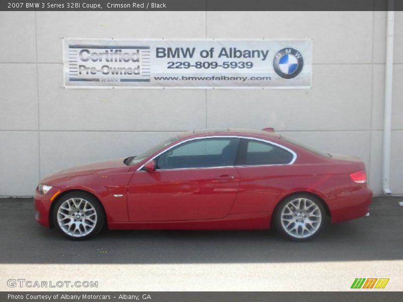 Crimson Red / Black 2007 BMW 3 Series 328i Coupe