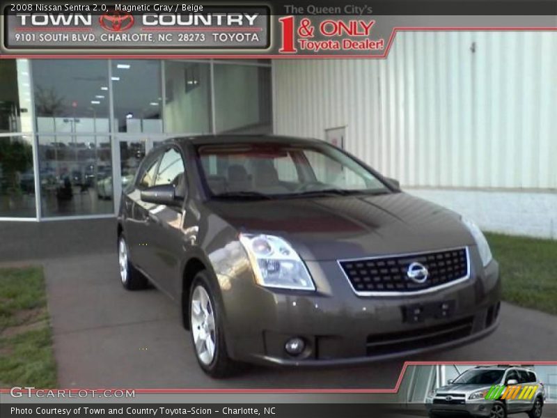 Magnetic Gray / Beige 2008 Nissan Sentra 2.0