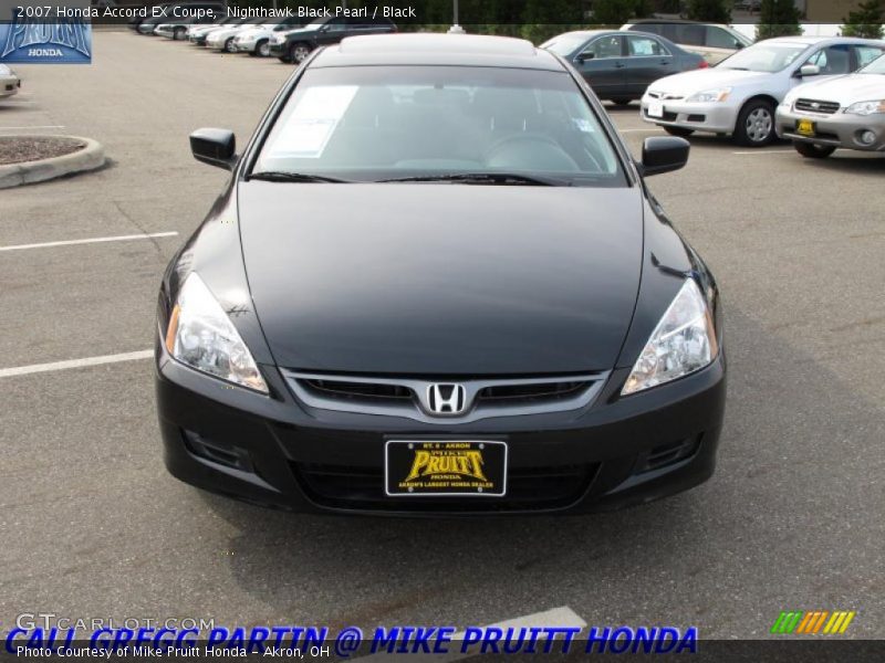 Nighthawk Black Pearl / Black 2007 Honda Accord EX Coupe