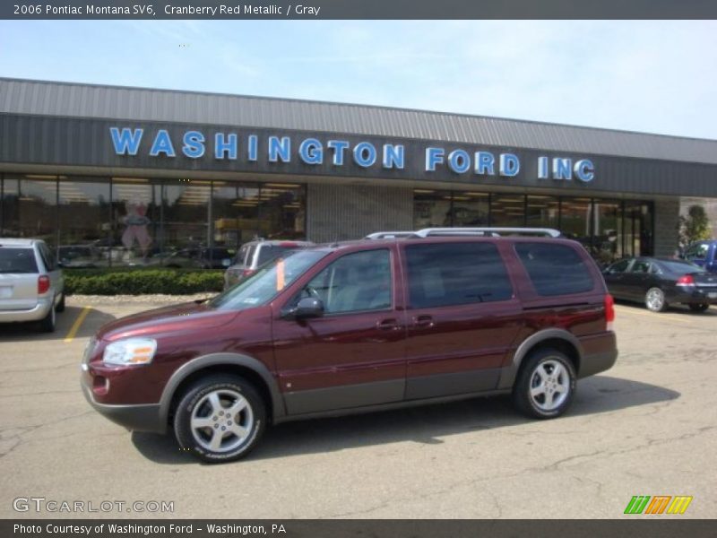 Cranberry Red Metallic / Gray 2006 Pontiac Montana SV6