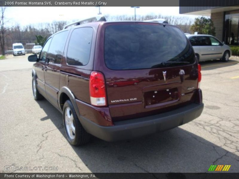 Cranberry Red Metallic / Gray 2006 Pontiac Montana SV6