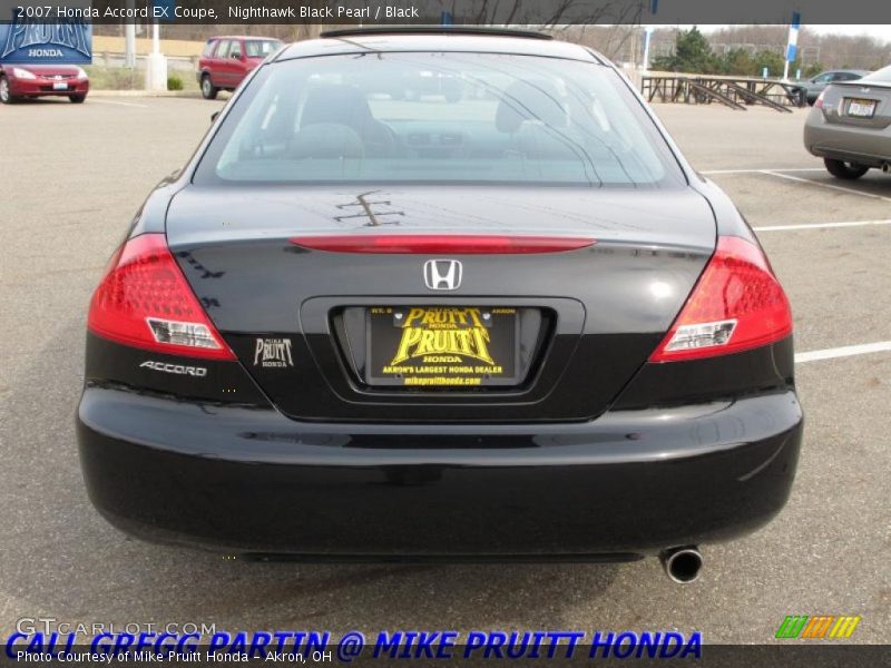 Nighthawk Black Pearl / Black 2007 Honda Accord EX Coupe