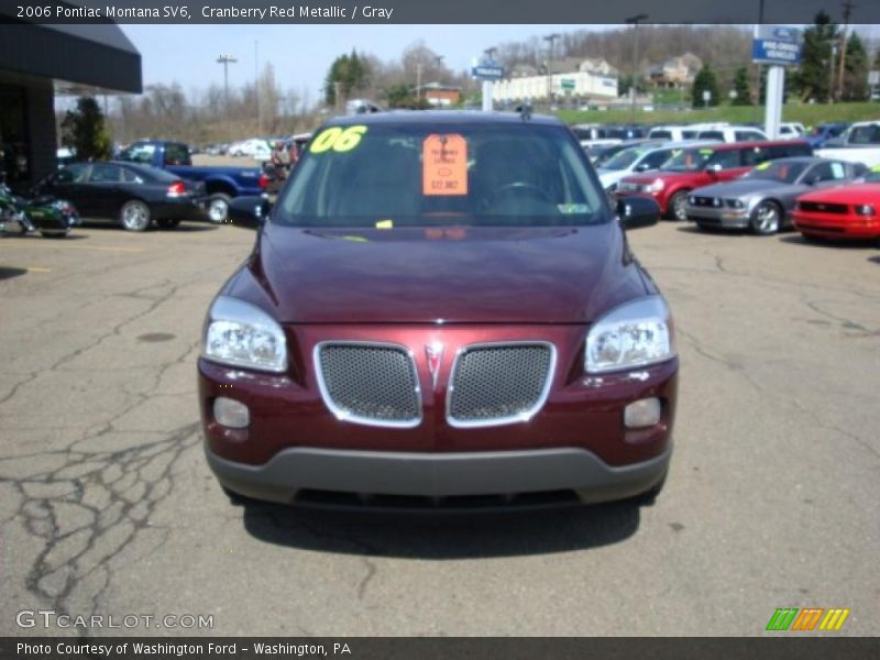 Cranberry Red Metallic / Gray 2006 Pontiac Montana SV6