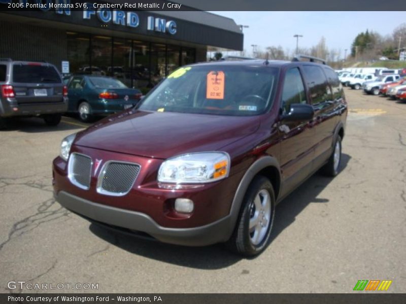 Cranberry Red Metallic / Gray 2006 Pontiac Montana SV6