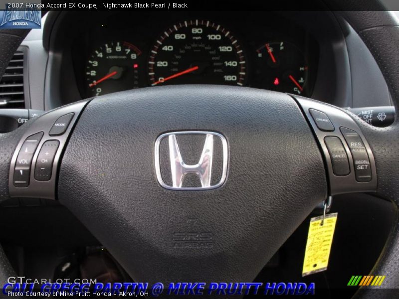 Nighthawk Black Pearl / Black 2007 Honda Accord EX Coupe