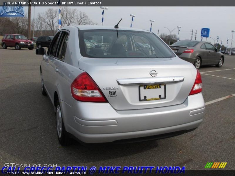 Brillant Silver / Charcoal 2009 Nissan Versa 1.8 S Sedan