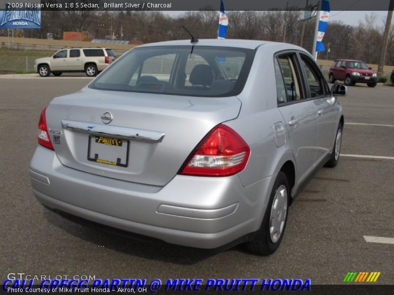 Brillant Silver / Charcoal 2009 Nissan Versa 1.8 S Sedan