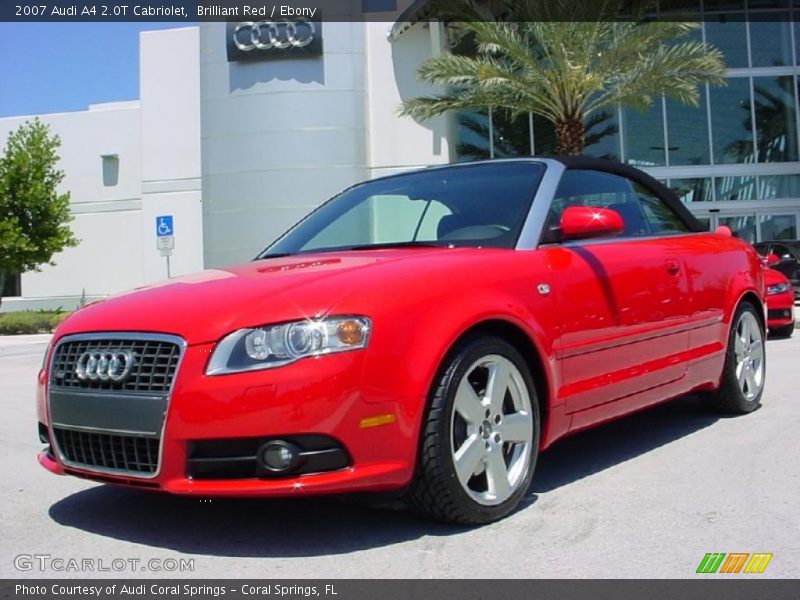 Brilliant Red / Ebony 2007 Audi A4 2.0T Cabriolet
