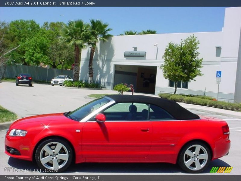 Brilliant Red / Ebony 2007 Audi A4 2.0T Cabriolet