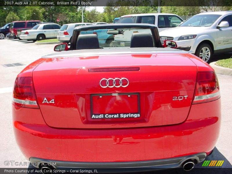 Brilliant Red / Ebony 2007 Audi A4 2.0T Cabriolet