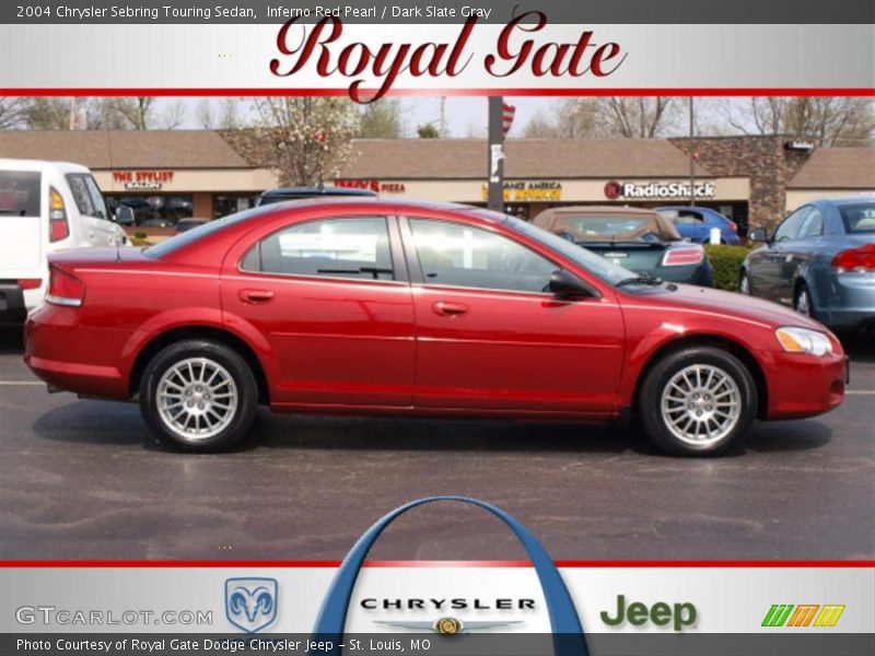 Inferno Red Pearl / Dark Slate Gray 2004 Chrysler Sebring Touring Sedan