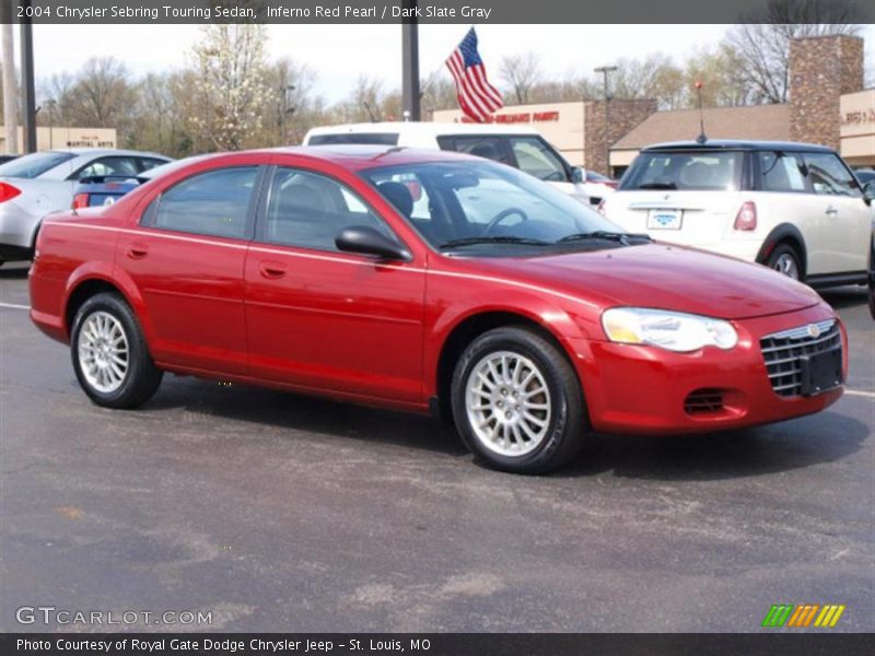 Inferno Red Pearl / Dark Slate Gray 2004 Chrysler Sebring Touring Sedan