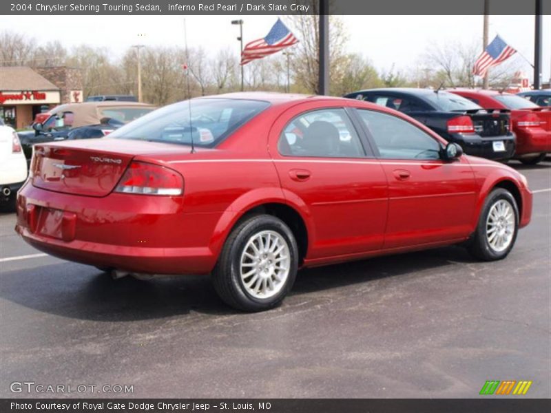 Inferno Red Pearl / Dark Slate Gray 2004 Chrysler Sebring Touring Sedan