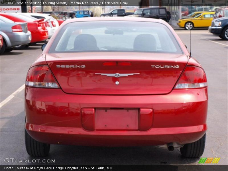 Inferno Red Pearl / Dark Slate Gray 2004 Chrysler Sebring Touring Sedan