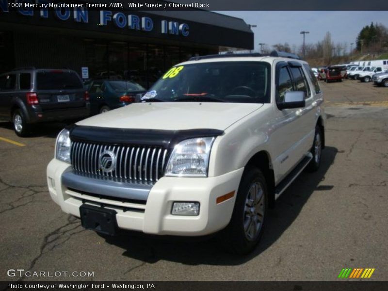 White Suede / Charcoal Black 2008 Mercury Mountaineer Premier AWD