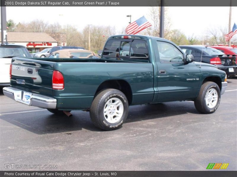 Forest Green Pearl / Taupe 2001 Dodge Dakota SLT Regular Cab