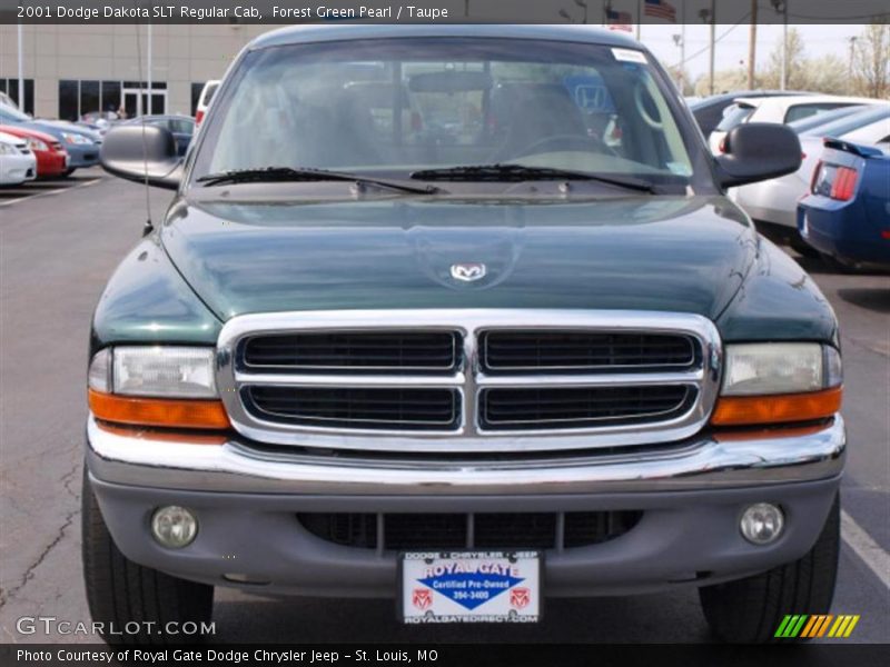 Forest Green Pearl / Taupe 2001 Dodge Dakota SLT Regular Cab