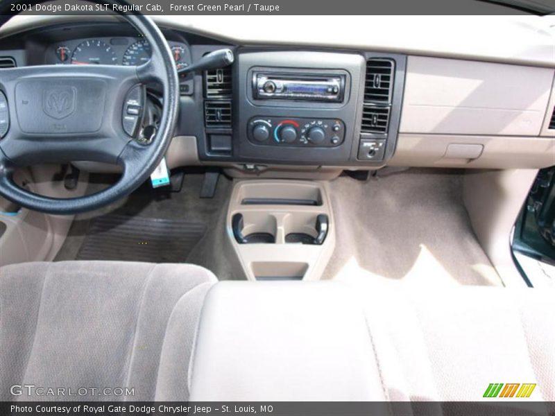 Forest Green Pearl / Taupe 2001 Dodge Dakota SLT Regular Cab