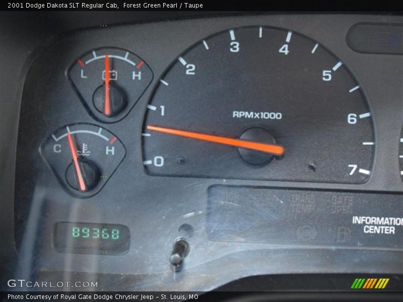 Forest Green Pearl / Taupe 2001 Dodge Dakota SLT Regular Cab