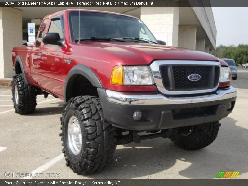 Toreador Red Metallic / Medium Dark Flint 2004 Ford Ranger FX4 SuperCab 4x4
