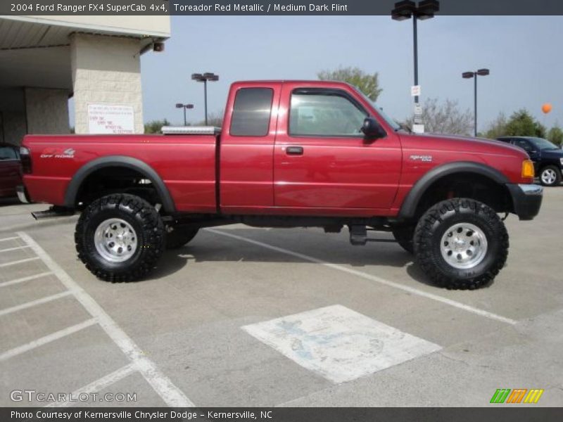 Toreador Red Metallic / Medium Dark Flint 2004 Ford Ranger FX4 SuperCab 4x4