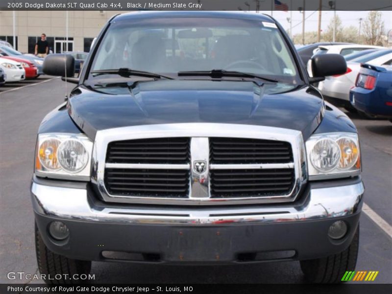 Black / Medium Slate Gray 2005 Dodge Dakota SLT Quad Cab 4x4