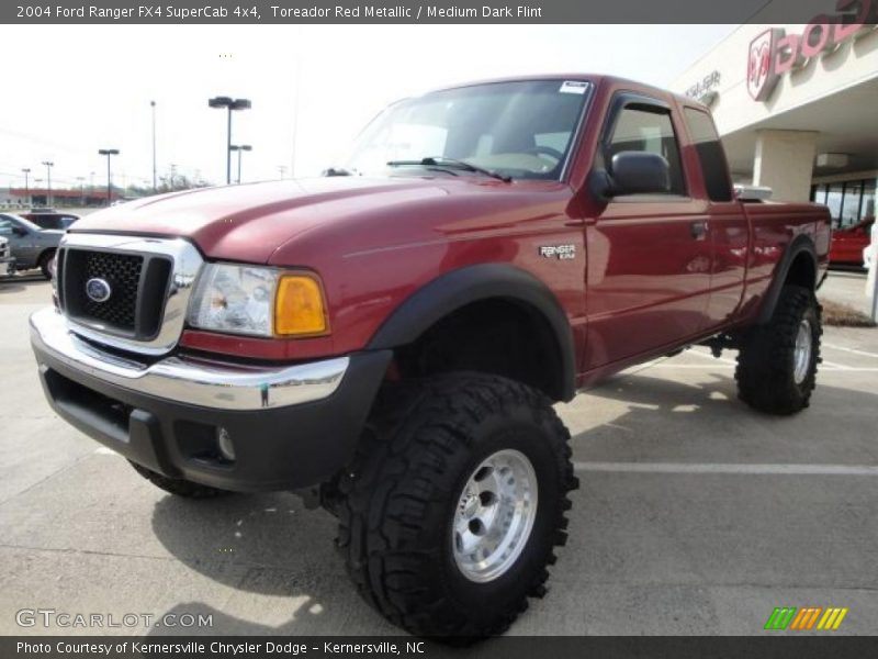 Toreador Red Metallic / Medium Dark Flint 2004 Ford Ranger FX4 SuperCab 4x4