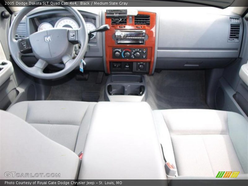 Black / Medium Slate Gray 2005 Dodge Dakota SLT Quad Cab 4x4