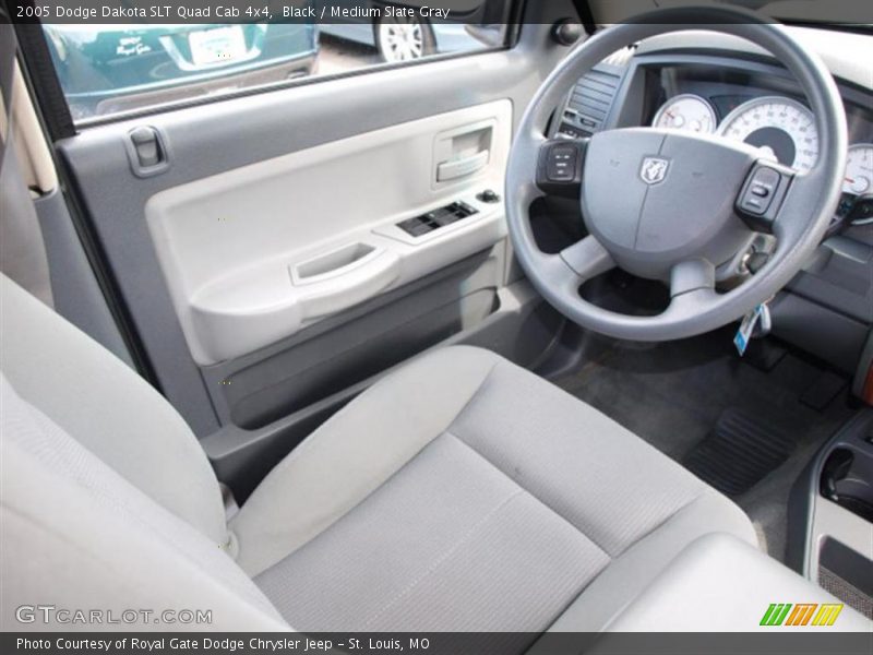 Black / Medium Slate Gray 2005 Dodge Dakota SLT Quad Cab 4x4