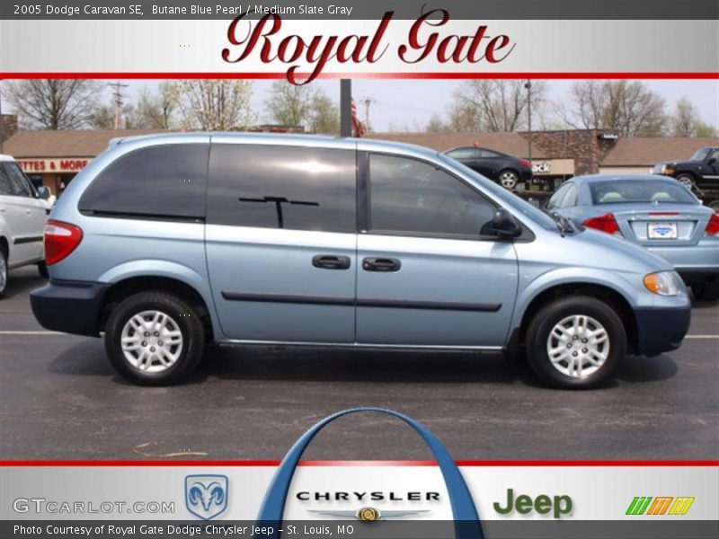 Butane Blue Pearl / Medium Slate Gray 2005 Dodge Caravan SE