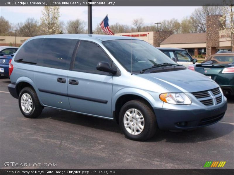 Butane Blue Pearl / Medium Slate Gray 2005 Dodge Caravan SE