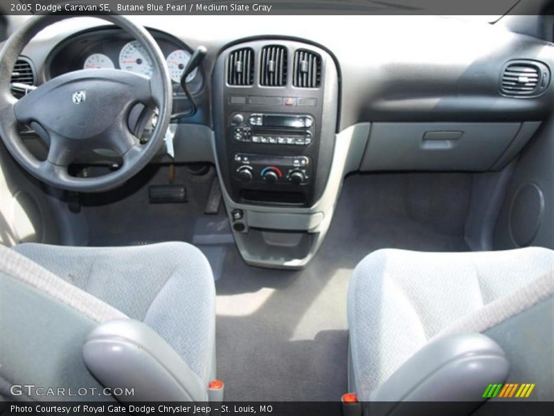 Butane Blue Pearl / Medium Slate Gray 2005 Dodge Caravan SE