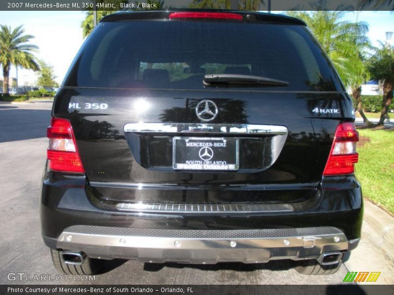 Black / Black 2007 Mercedes-Benz ML 350 4Matic