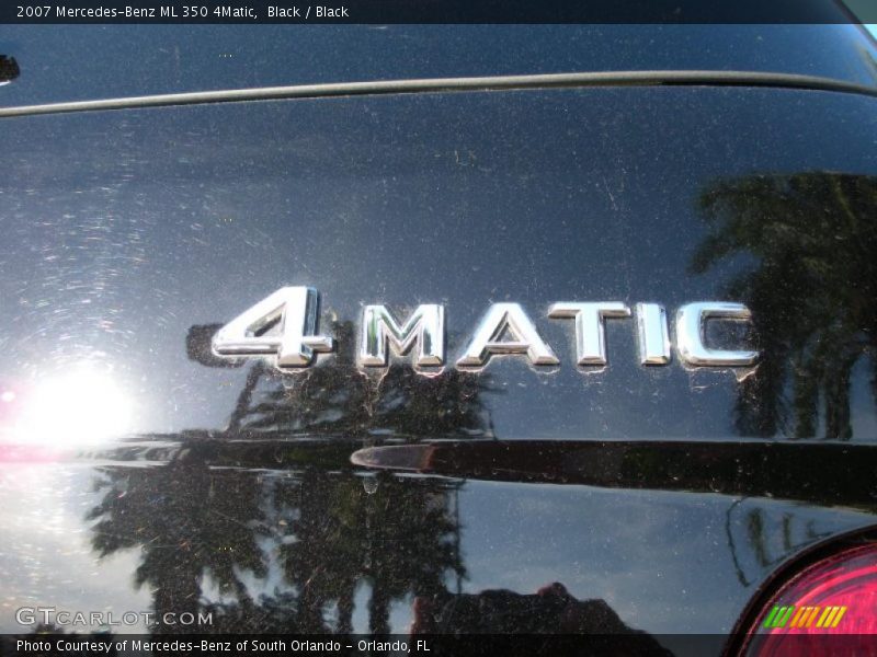 Black / Black 2007 Mercedes-Benz ML 350 4Matic