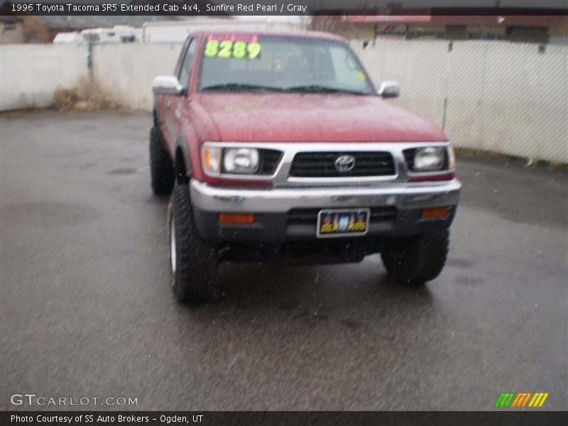 Sunfire Red Pearl / Gray 1996 Toyota Tacoma SR5 Extended Cab 4x4