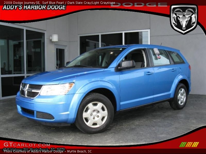 Surf Blue Pearl / Dark Slate Gray/Light Graystone 2009 Dodge Journey SE