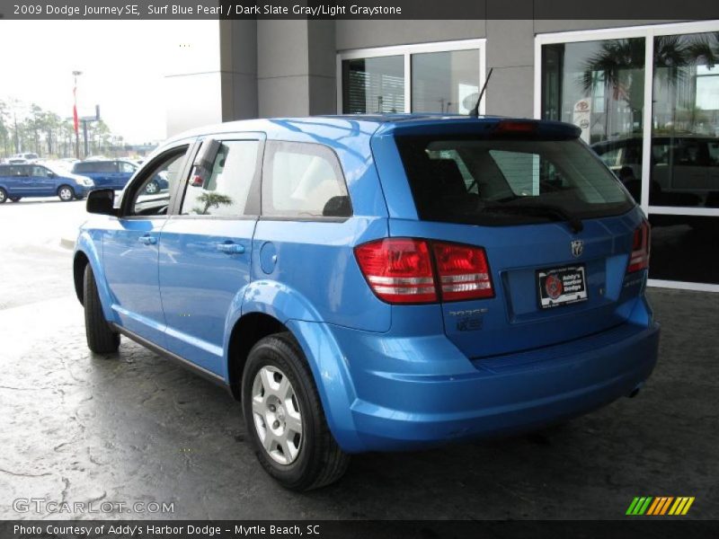 Surf Blue Pearl / Dark Slate Gray/Light Graystone 2009 Dodge Journey SE