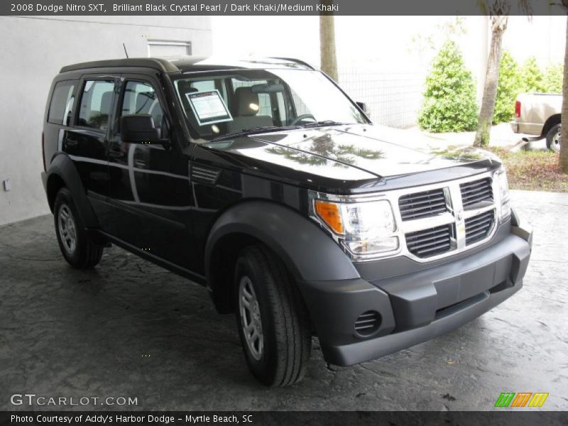 Brilliant Black Crystal Pearl / Dark Khaki/Medium Khaki 2008 Dodge Nitro SXT