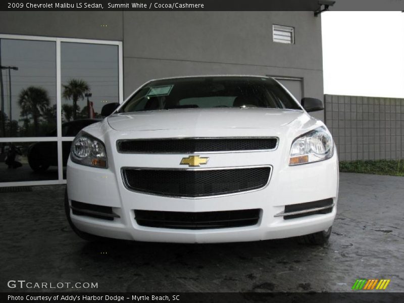 Summit White / Cocoa/Cashmere 2009 Chevrolet Malibu LS Sedan