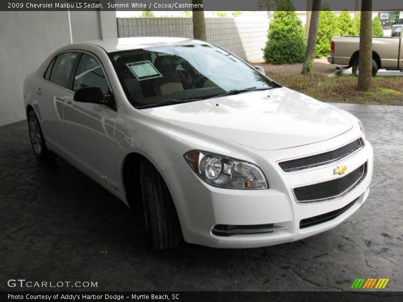 Summit White / Cocoa/Cashmere 2009 Chevrolet Malibu LS Sedan