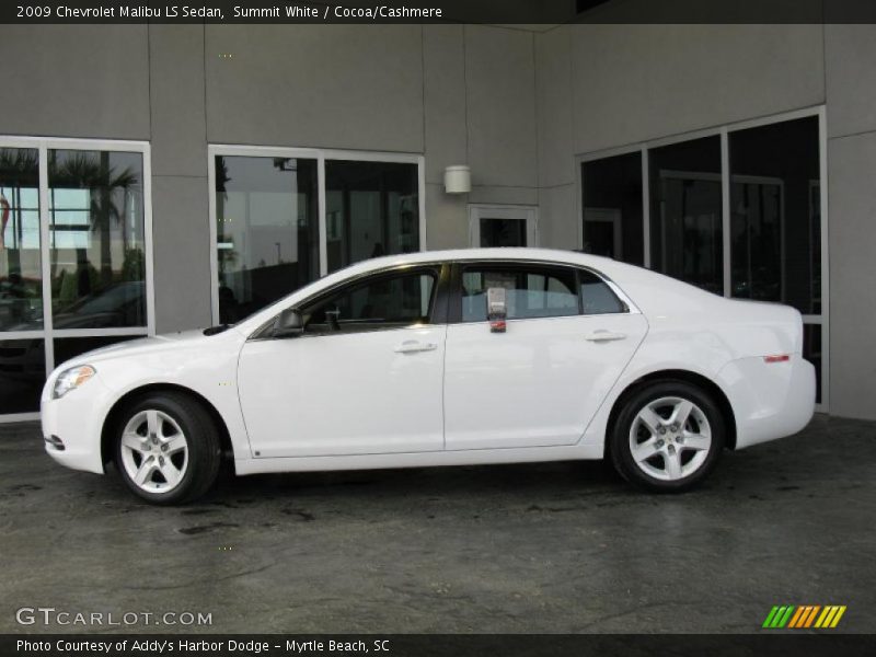 Summit White / Cocoa/Cashmere 2009 Chevrolet Malibu LS Sedan