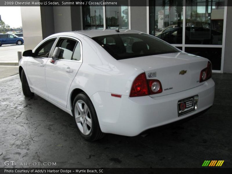 Summit White / Cocoa/Cashmere 2009 Chevrolet Malibu LS Sedan