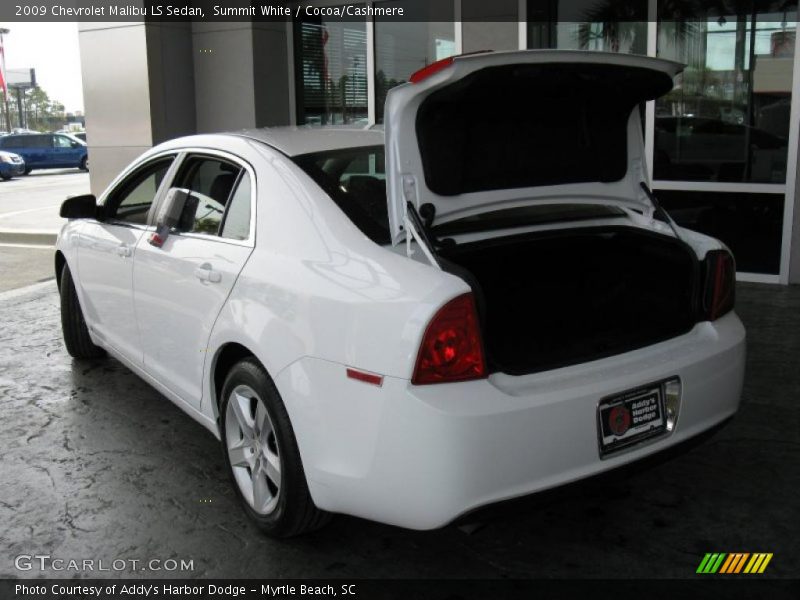 Summit White / Cocoa/Cashmere 2009 Chevrolet Malibu LS Sedan