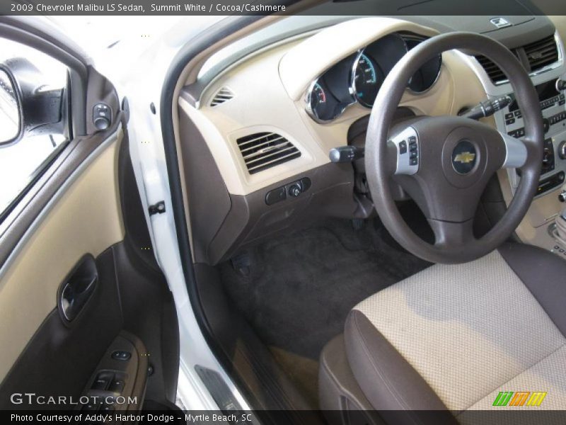 Summit White / Cocoa/Cashmere 2009 Chevrolet Malibu LS Sedan