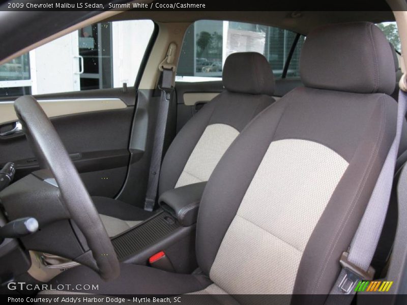 Summit White / Cocoa/Cashmere 2009 Chevrolet Malibu LS Sedan