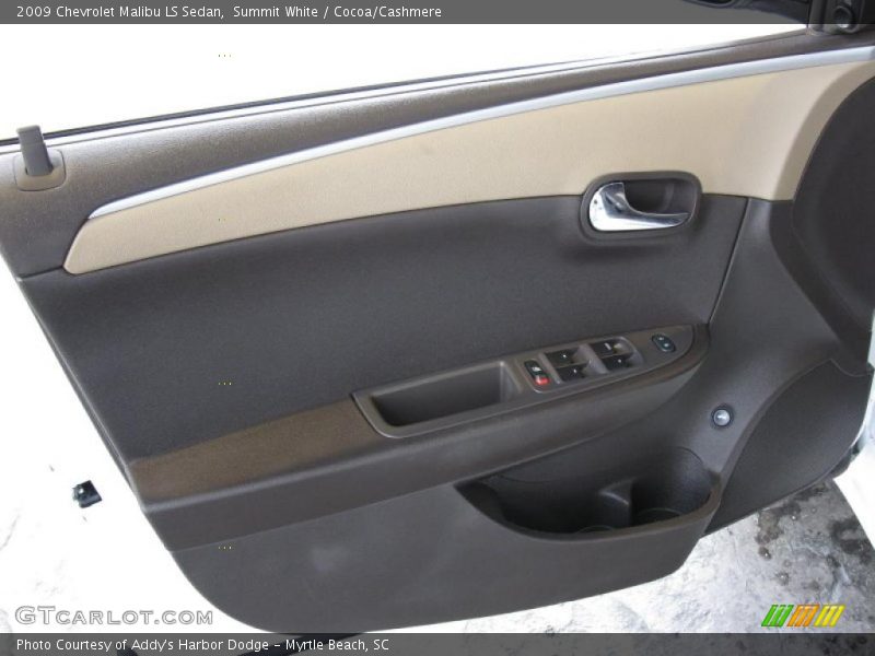 Summit White / Cocoa/Cashmere 2009 Chevrolet Malibu LS Sedan