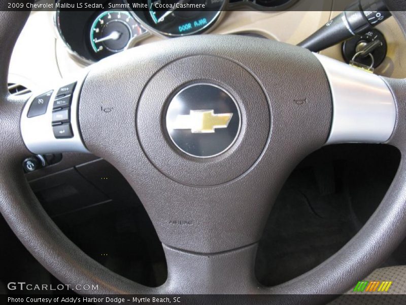 Summit White / Cocoa/Cashmere 2009 Chevrolet Malibu LS Sedan