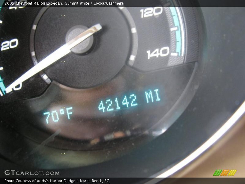 Summit White / Cocoa/Cashmere 2009 Chevrolet Malibu LS Sedan
